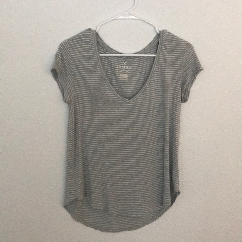 ae striped v neck